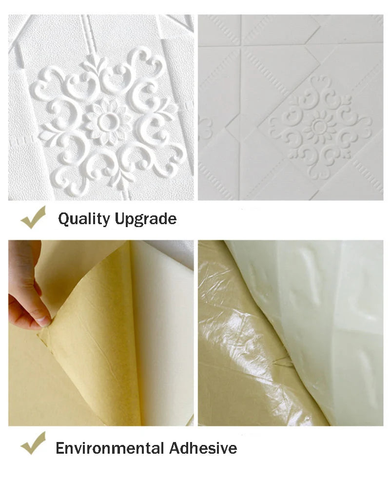 3d Ceiling 70*70cm Wall Stickers Bedroom Living Room Decoration Soft Pack Foam Stickers Waterproof Wallpaper Background Wall