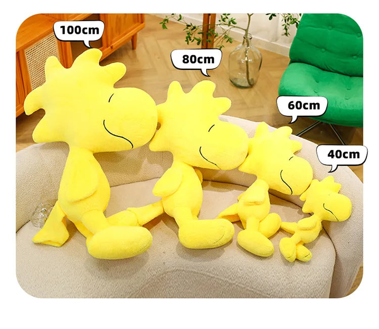 Cartoon Kawaii Snoopy and Woodstock Stuffed Doll Plush Toy Soft Cuddly Pillow Anime Kids Birthday Gift for Friends Wholesale