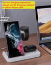 4 In 1 Wireless Charger Stand For iPhone 15 14 13 12 Samsung S23 S22 Ultra Note Galaxy Watch Foldable Fast Charging Station Dock