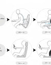 Memory Foam Lumbar Back Cushion Car Office Chair Lumbar Cushion Postpartum Waist Support Multi Functional Pain Relief Pillow