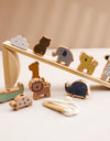 Baby Animal Threading Toys Wooden Seesaw Toys Blocks Board Games Montessori Hands-on Ability Educational Children Blocks Gifts