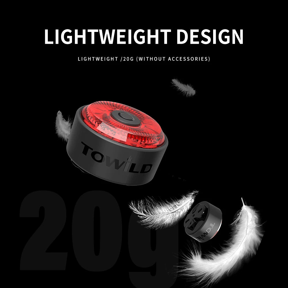 Bicycle Smart Auto Brake Sensing Light Type C Charging LED Cycling Taillight Bike Rear Light Warn Bicycle Taillight