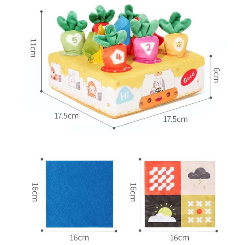 Toys 0 12 Month Tissue Box Pull Out Radish Toy Games s Fine Motor Skills Toys Montessori Early Learning Sensory Toy