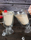Double Wall Glass Irish Coffee Mug Bubble Tea Milkshake Cup Ice Cream Cup with Handle Milk Fruit Juice Glass Cup