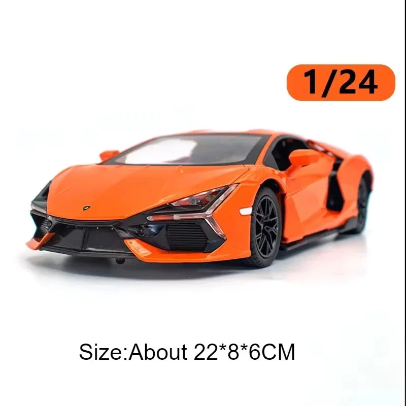 1:24 Bolide Revuelto Alloy Model Diecast Car Toys Doors Opened Sound Light Pull Back Miniature Vehice Boy Adult Birthday Present