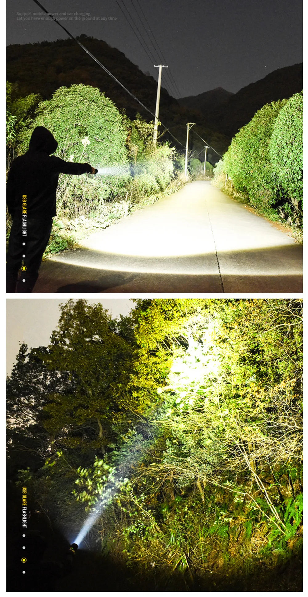 XHP70.2 LED Flashlight Rechargeable Zoom Tactical Torch USB Waterproof Camping Hunting Light