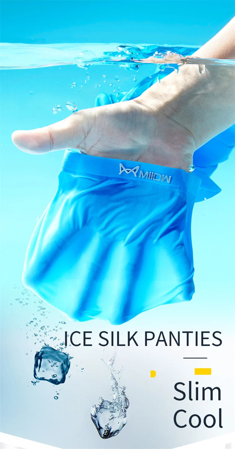 3-Pack Men's Ice Silk Underpants – Lightweight & Cool