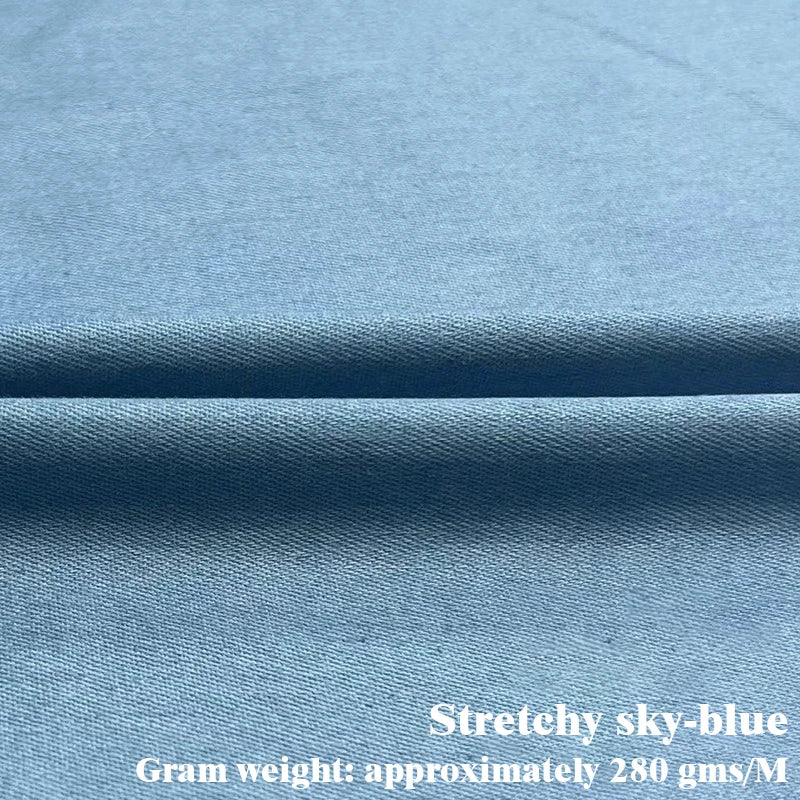 1M/2M/3M/5M Elastic polyester cotton denim fabric for jeans,Skirt Jacket,shirt,bag,DIY, handmade Sewing  Fabric
