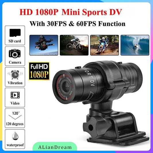 1080P Mini Sports Action Camera Waterproof Bicycle Motorcycle Helmet Cam Dash Cam Portable Outdoor Recording Device