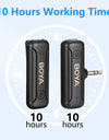 Wireless 3.5mm TRS Lavalier Lapel Noise Reduction Microphone for Canon, Nikon, Sony Cameras Vlogging Recording