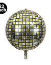 5 Pcs 22 Inch 4D Disco Retro Rock Ballroom Metal Balloons Wedding Birthday Decoration Baby Shower Helium Balloons Party Supplies