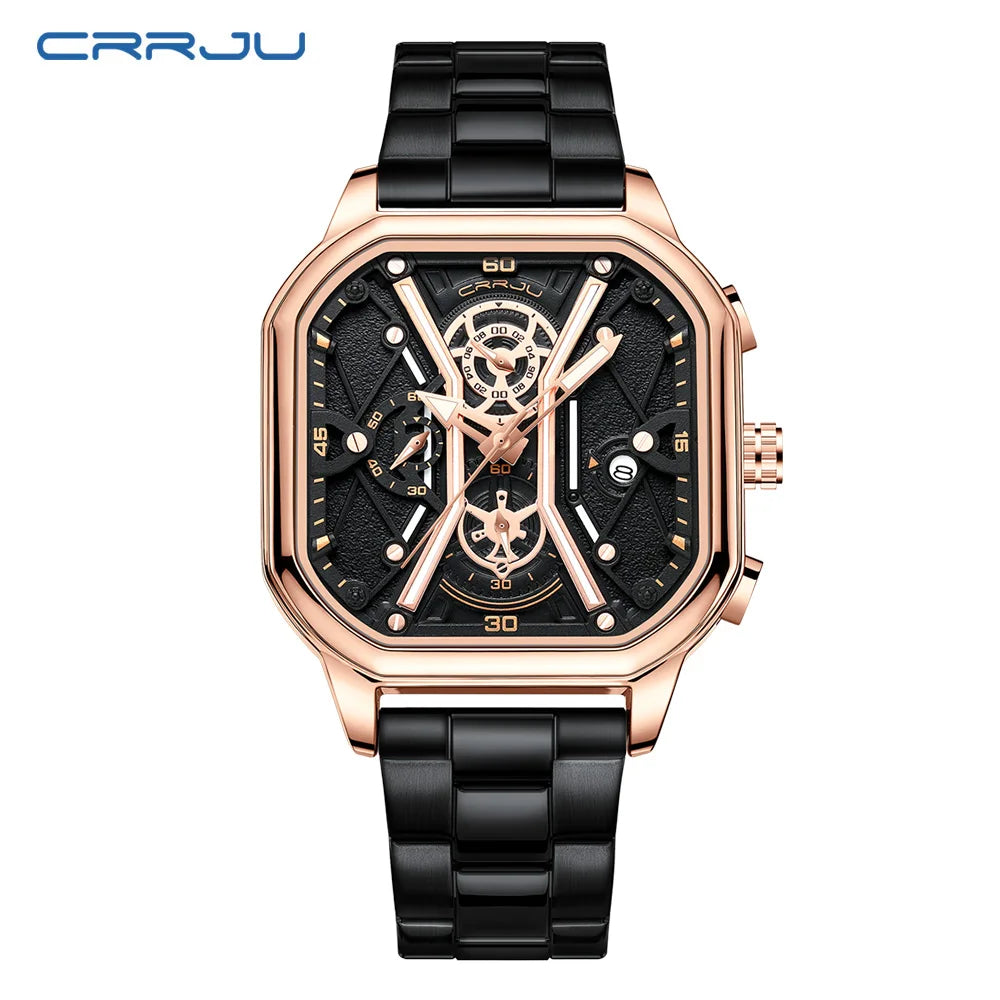 Men Watches Quartz High Quality Stainless Steel Top Brand Luxury Business Waterproof Luminous Chronograph Watch