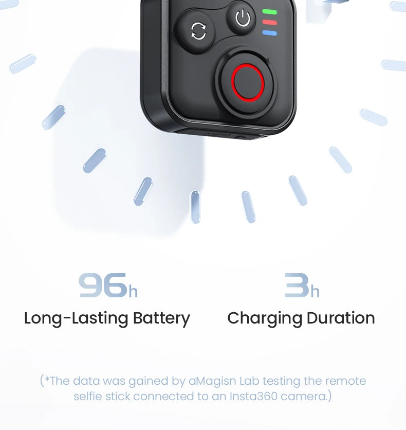 Wireless Bluetooth Remote Control with Wrist Strap for Action Cameras and Smartphones