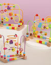 Montessori  Toys Wooden Roller Coaster Bead Maze Abacus Math Toys  Early Educational Toys for  1-3 Years