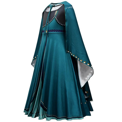 Anna Princess Girls Fancy Dress Up Clothes Children Birthday Party Frozen Anna Princess Halloween Cosplay Costume