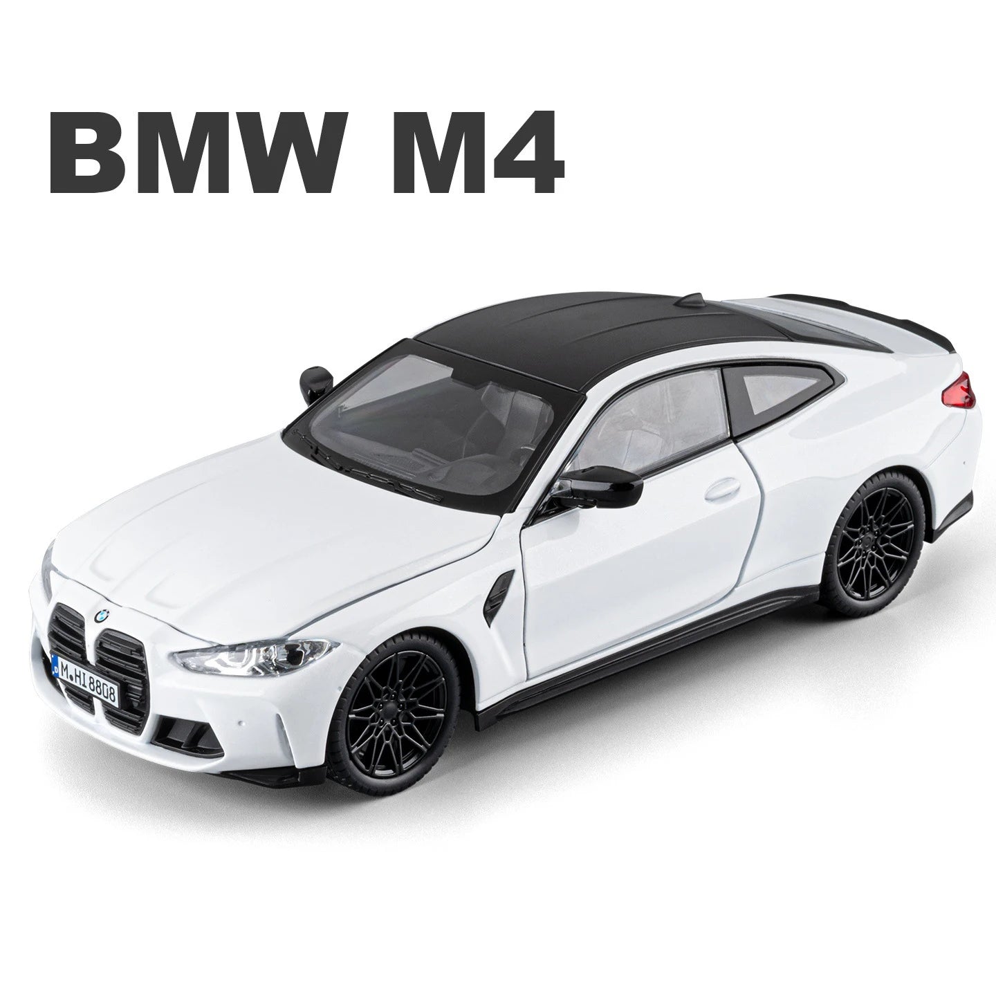 1 24 Scale BMW M4 G82 Supercar Diecast Pull Back Model Car with Sound and Light