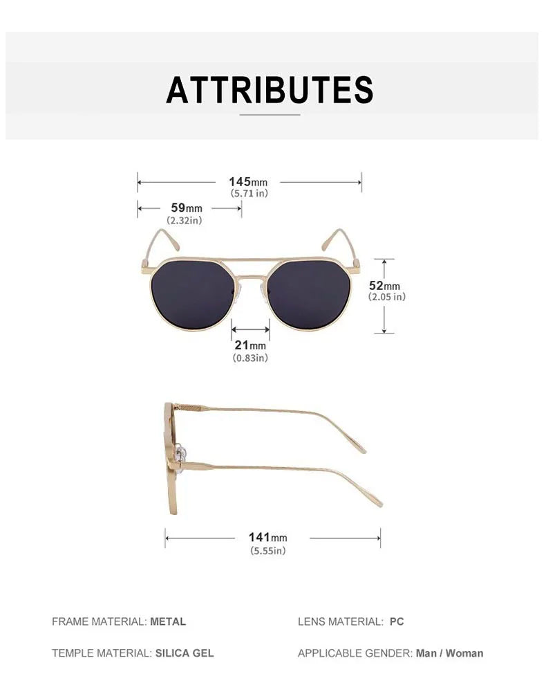 Oval Vintage Sunglasses With UV400 Protection
