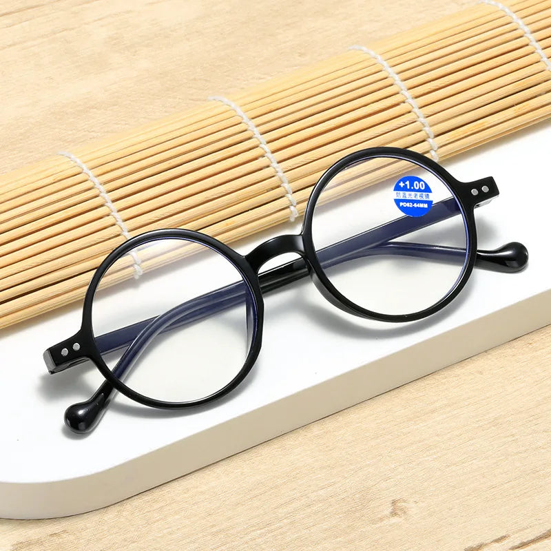 Fashion Reading Glasses Clear Lens Vintage Round Eyewear Hyperopia Presbyopia Reading Eyeglasses +1.0 +1.5 +2.0 +2.5
