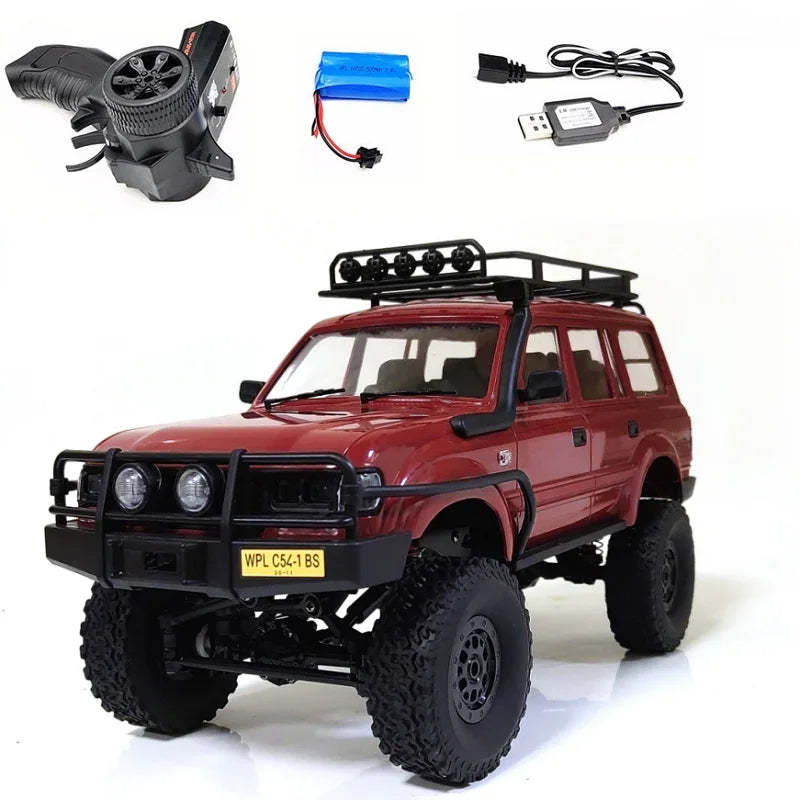 WPL C54-1 RC CAR Full scale Off-road Climbing Control Full Size Electric Car C54 WPL Truck 's Toy Gift