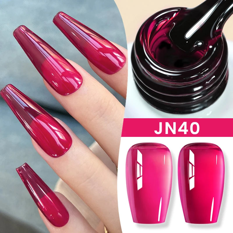 10ml Jelly Nude Gel Nail Polish Autumn Amber Semi Transparent Manicure Soak off UV LED Nails Gel Varnish
