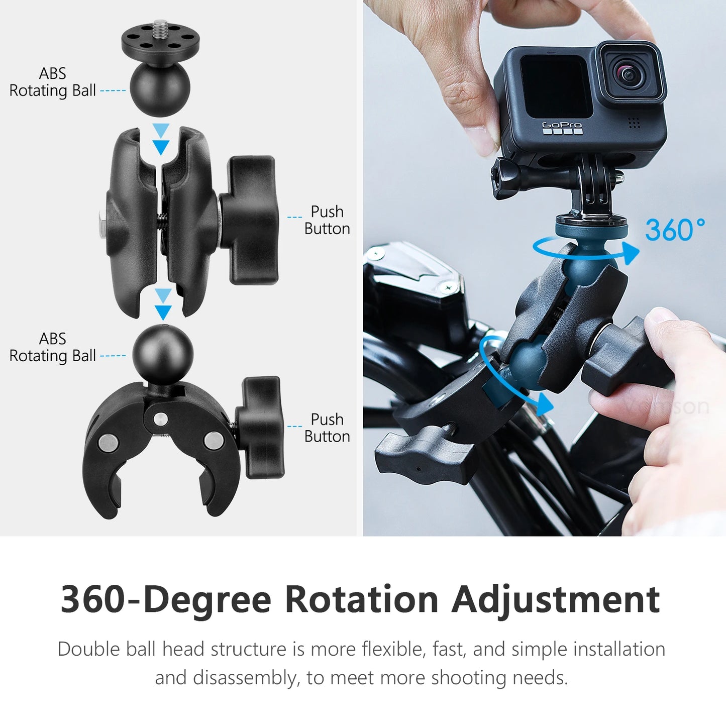 for GoPro 11 10 9 8 Motorcycle Accessories Holder Handlebar Mirror Mount Bike Bracket for DJI OSMO insta360 Action Camera