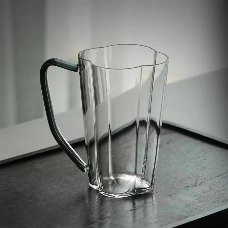 450ML High Borosilicate Glass Tea Cup Coffee Mugs with Handle Breakfast Milk Cup Glass Mugs Brewing Green Tea Tea Set Teaware