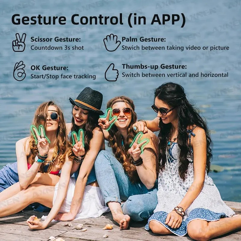HQ6 3-Axis Gimbal Handheld Stabilizer for Cellphone, with Fill Light, Face Tracking, for iPhone Android Video Recording