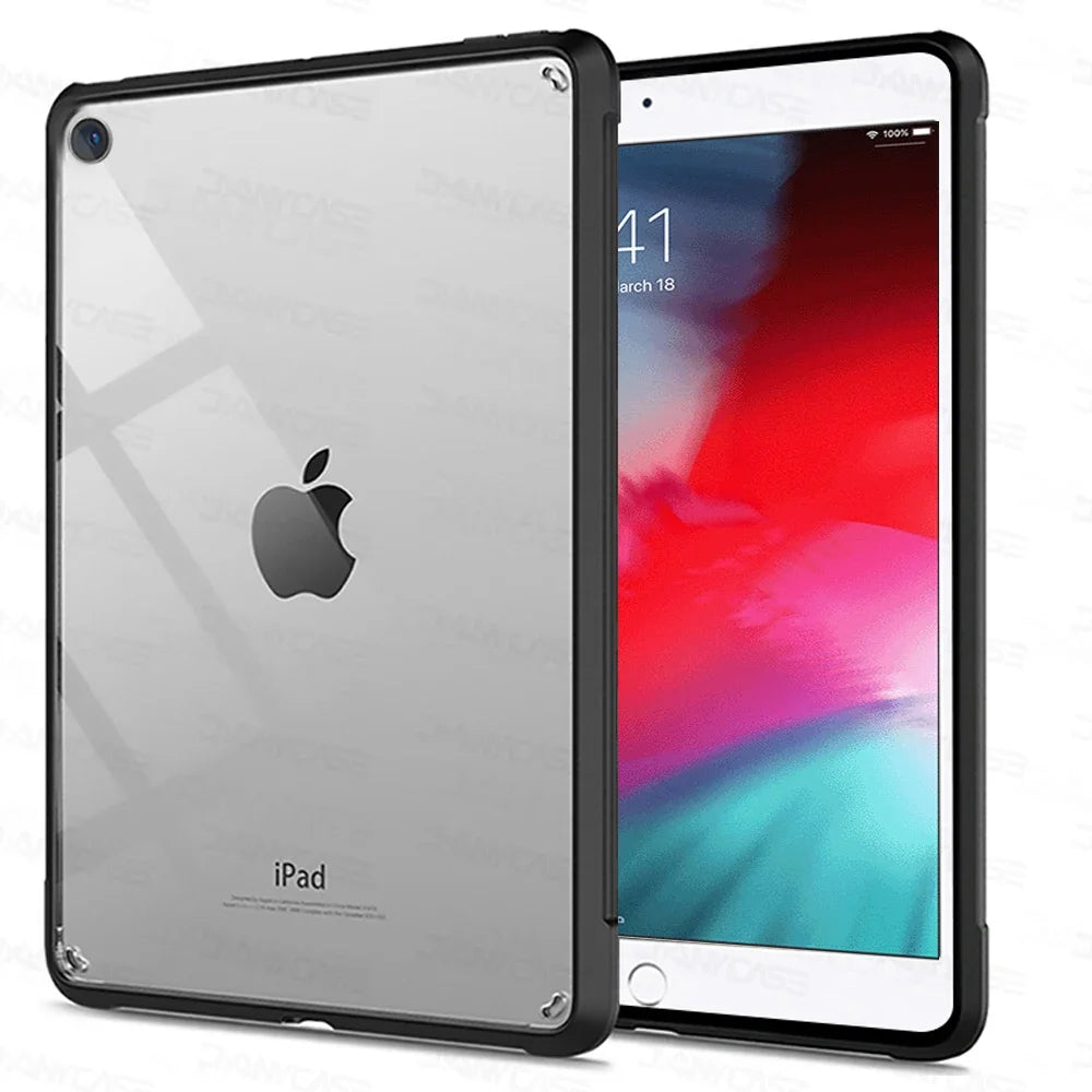 For iPad Pro 11 Case 10.2 9/8/7th Generation 9.7 5/6th Air 4/5 10.9 10.5 10th 10.9 mini 4 5 6 Silicon Transparent Cover Funda