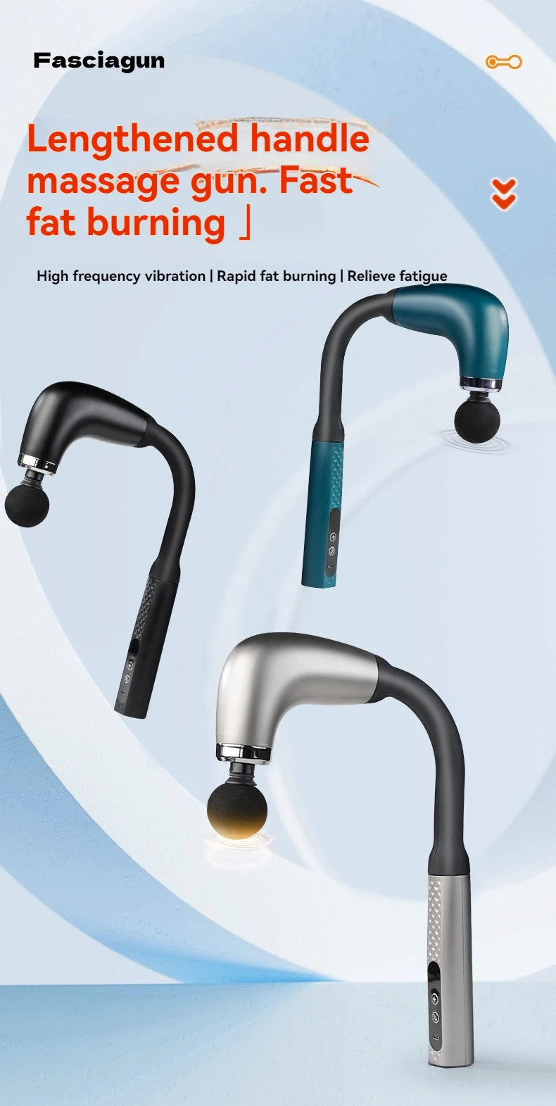 Smart Fascia  Electric Massager Massage Hammer Rechargeable Fascia  Home Handheld Hammer Back Artifact Body  Massager