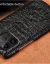100% Genuine Crocodile Leather Phone Case For iPhone 16 15 14 Pro Max 15Pro 16 Plus Luxury Shockproof Back Cover