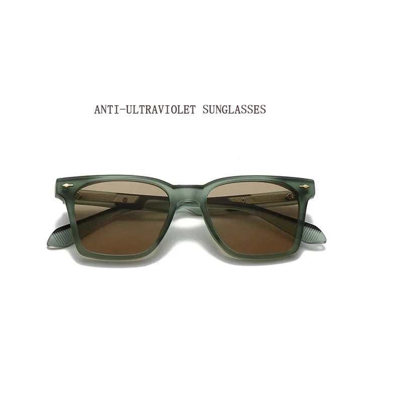 Square Vintage Sunglasses With UV400 Protection