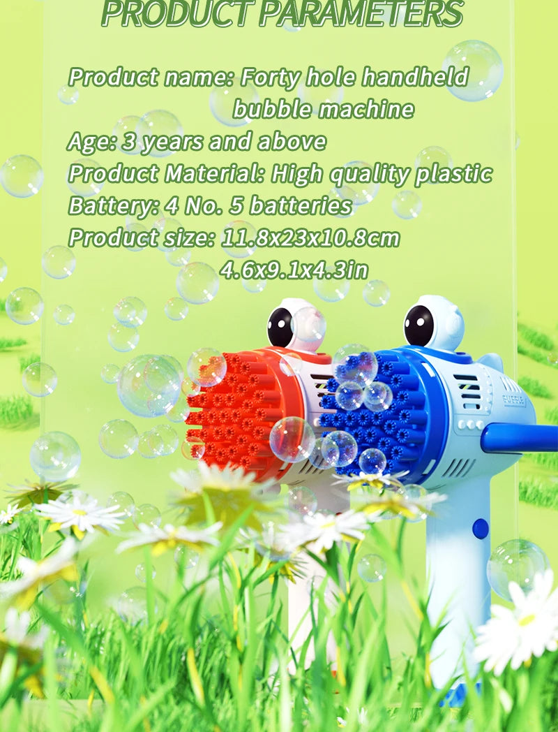 40 hole bubble machine Space bubble wand electric outdoor interactive summer