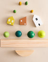 Montessori Sensory Toys  Stacking Toys For Baby Forest Houses Replica Wooden Forest Blocks  Early Childhood Education Game Gift