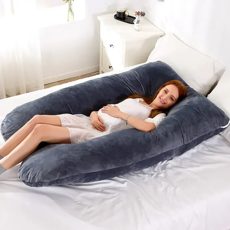 Soft Fleece Pregnant Pillow Gravida U Type Lumbar Pillow Multi Function Side Protect Cushion for Pregnancy Women Dropshipping