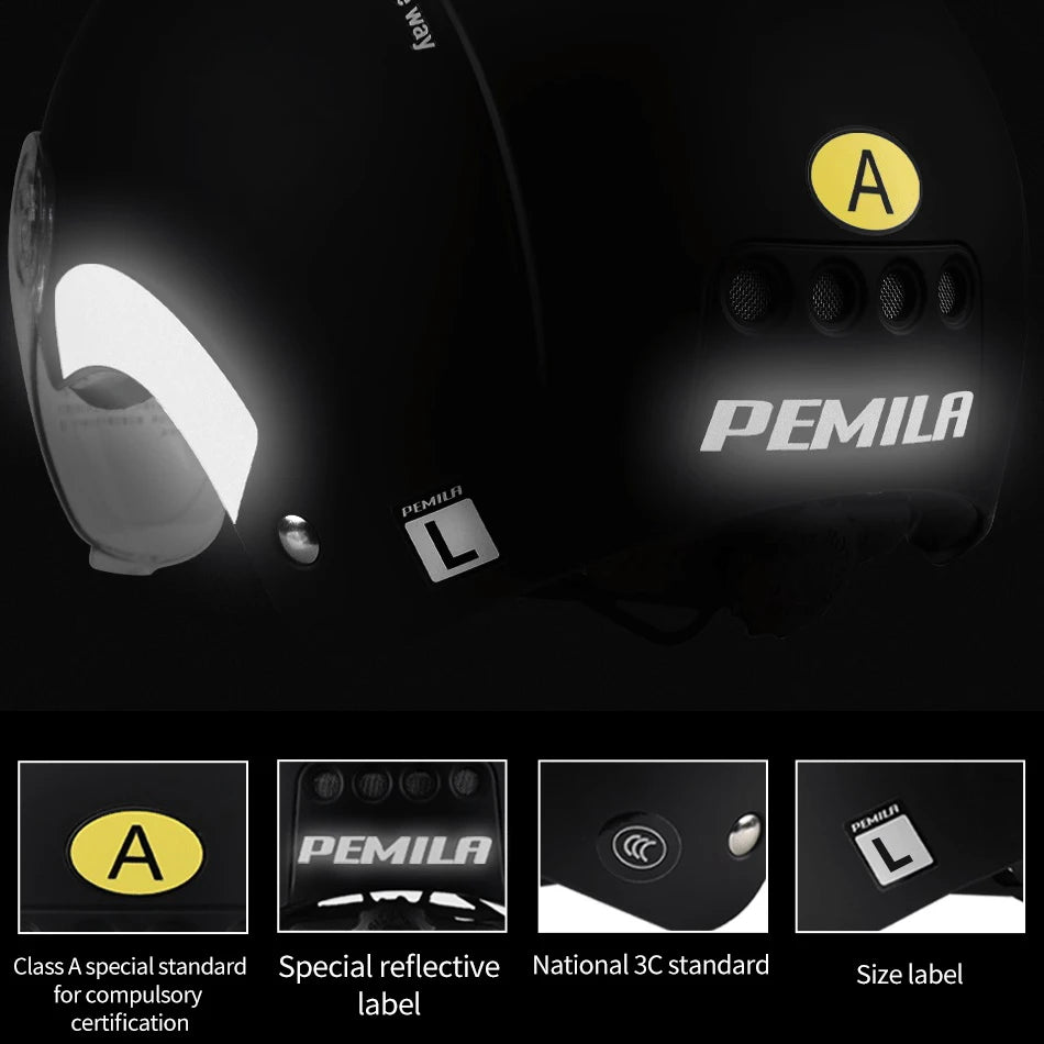 Adult Cycling Helmet With Goggles Ear Protection And Removable Lining