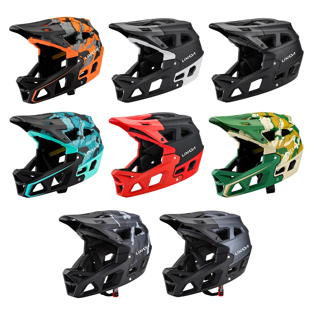 Full Face Mountain Bike Helmet Adult Racing Downhill MTB Helmet for Men/Women Adult Mountain Bike Helmet with Visor Over 31 Vent