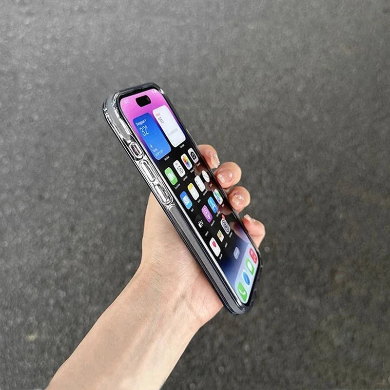 Luxury Matte Anti-drop Armour Phone Case for iPhone 17 16 15 14 Pro Max Air Lens protect Cover