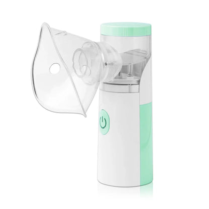 Medical Nebulizer Asthma Inhaler Handhe Inhalator Mini Silent Steam Nasal Humidifier + Finger Pulse Oximeter + Body Thermometer