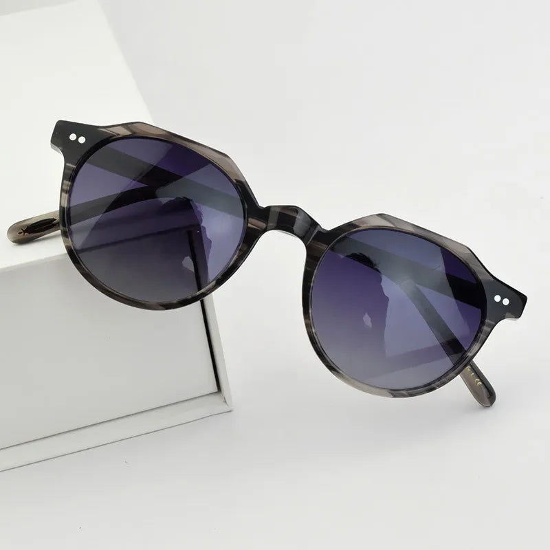 High quality Luxury polarized sunglasses vintage sunglasses women retro Acetate Fashion sun glasses UV400