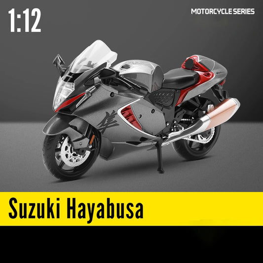 Diecast Suzuki Hayabusa GSX1300R Racing Motorcycle Model 1 to 12 Scale