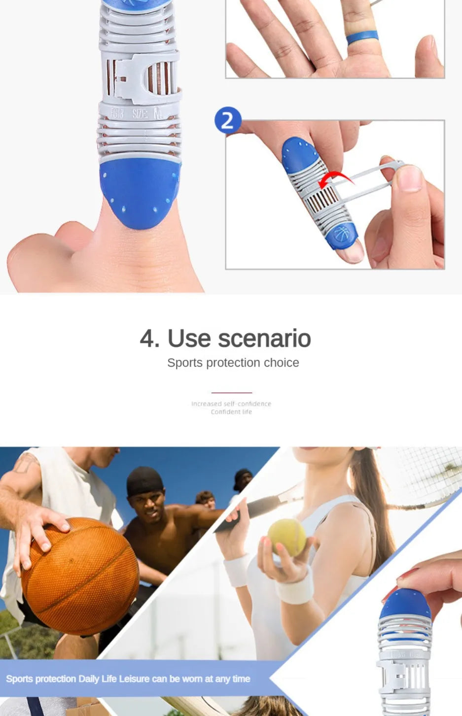 1 Pcs Finger Splint Brace Hollow Out Type Finger Brace Sleeve for Basketball Sports Decrease Pressure Finger Support Tape