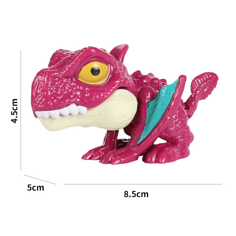 Finger Dinosaur Figure Jurassic Model Dino Park Egg Toy for Children Biting Hand Fidget Tricky Pteranodon Mosasaurus Joints Gift