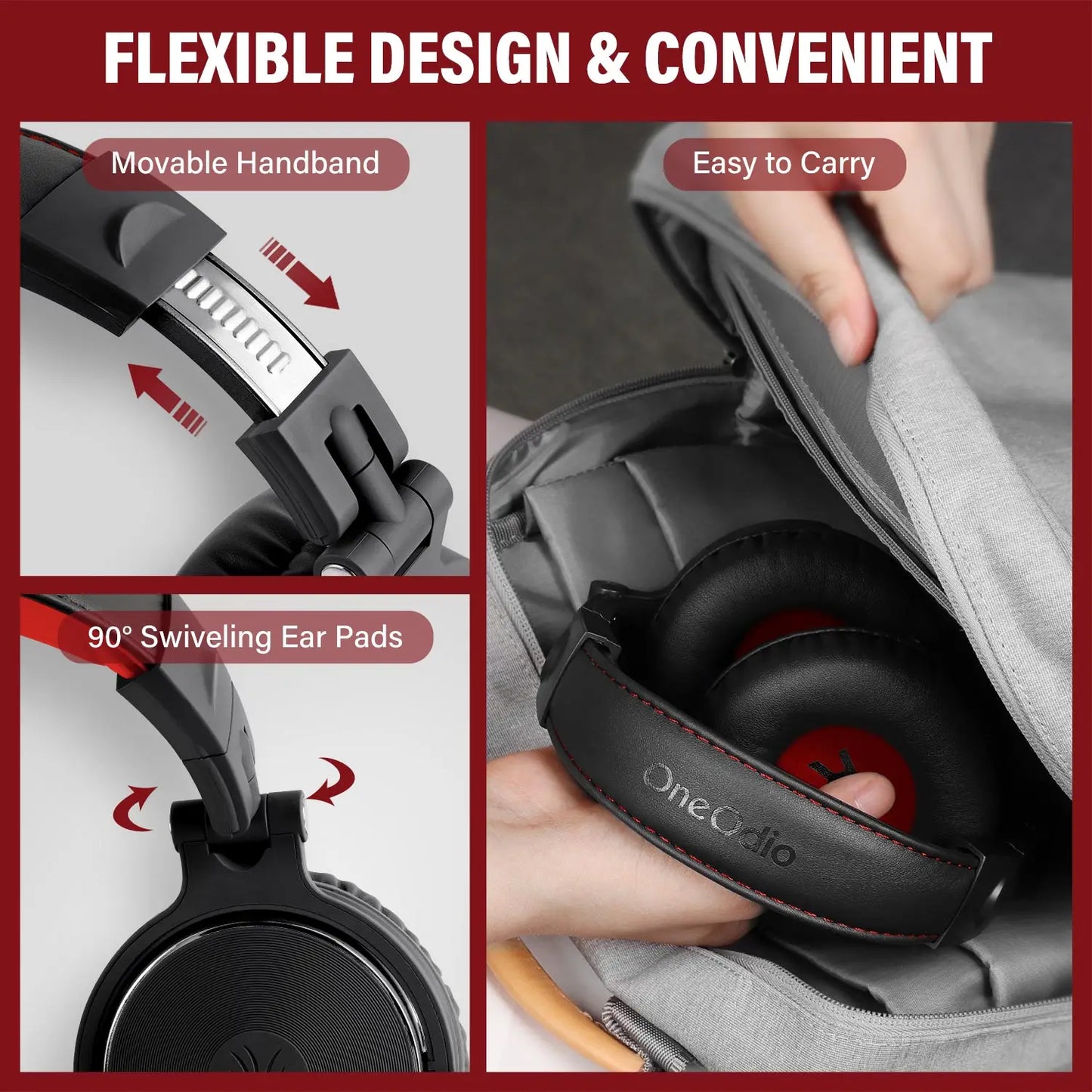 Professional DJ Headphones Over Ear Studio Monitor Headset With Microphone HIFI Wired Bass Gaming Headset For Phone