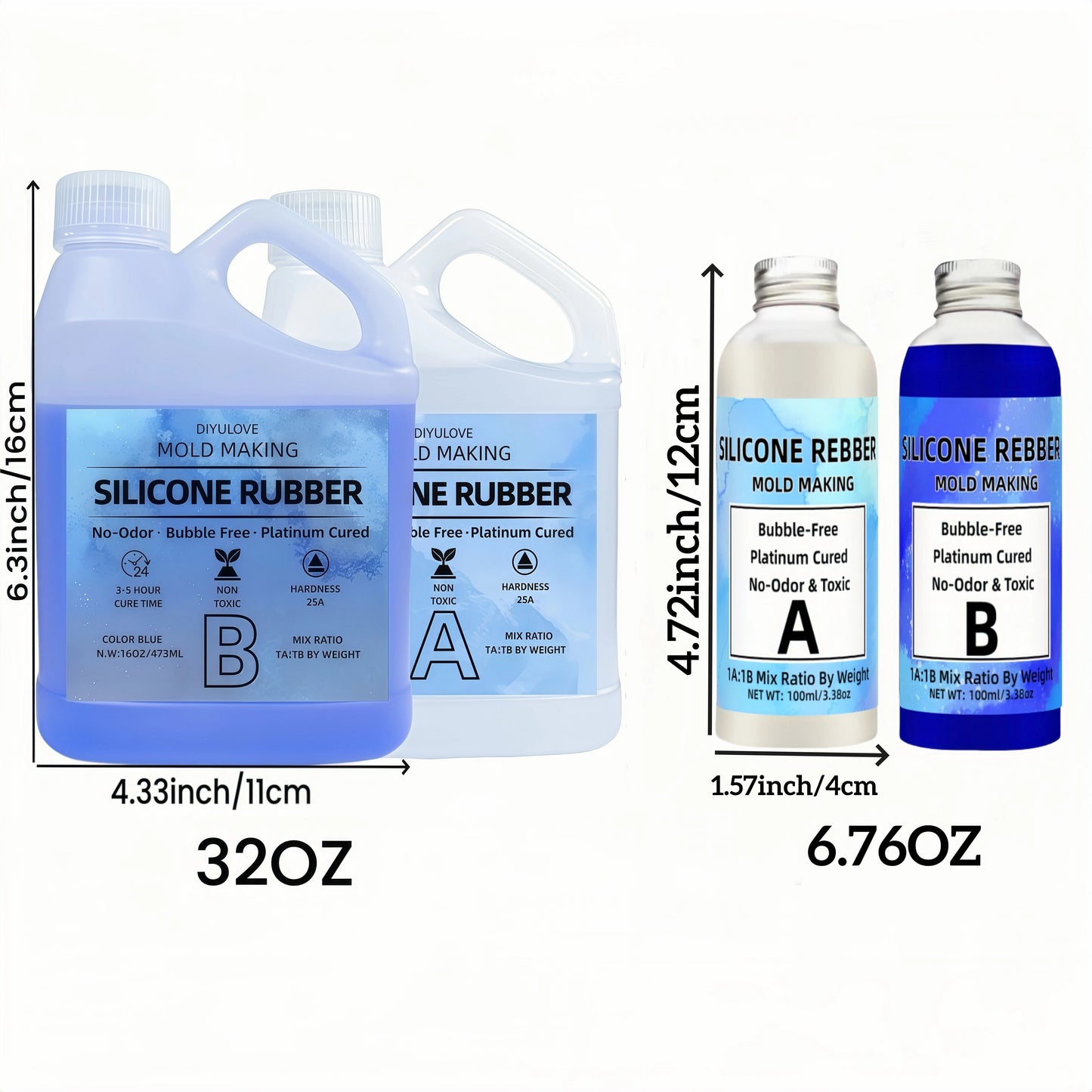 Silicone Mold Making Kit – Easy-Mix Flexible Platinum-Cured Silicone for Resin Casting Molds
