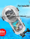 Waterproof Diving Case For Insta360 X5 Sports Camera, 60m Underwater Sealed Waterproof Housing Invisible Transparent Shell