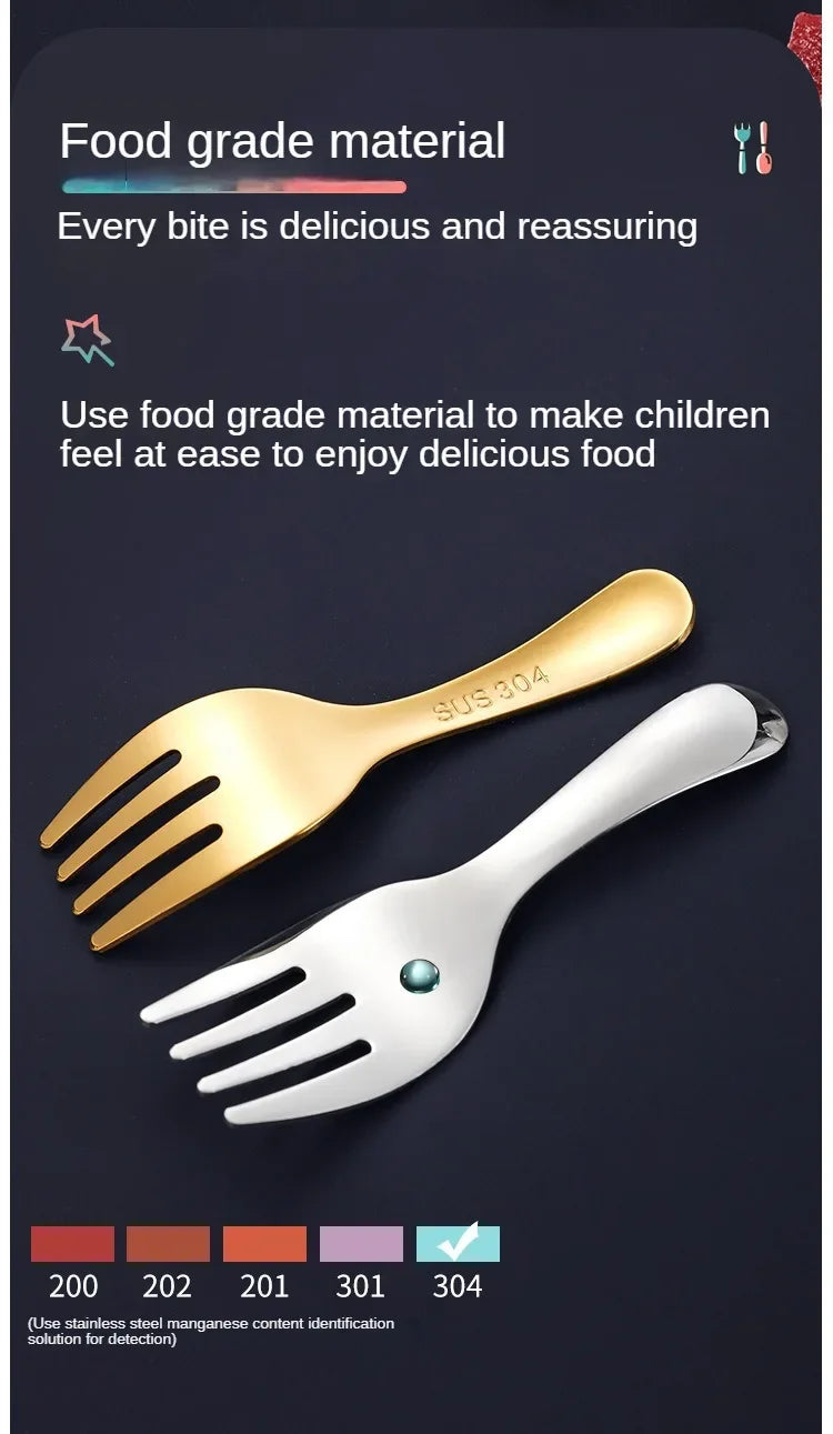 304 Stainless Steel Cute Spoon Adorable Short Handle Creative Utensil for Dessert Milk Powder Easy Clean Durable Safe