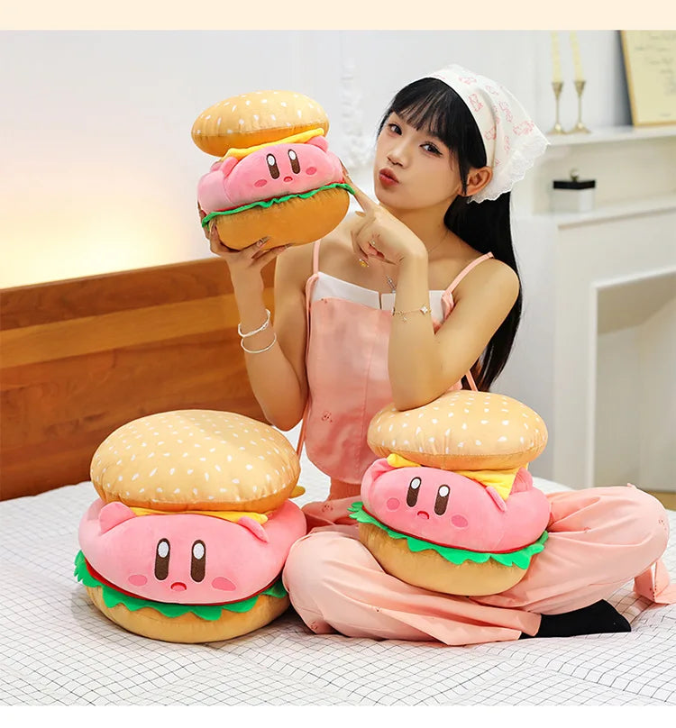 Cute Burger Shape Plush Toy Soft Huggable Stuffed Animal