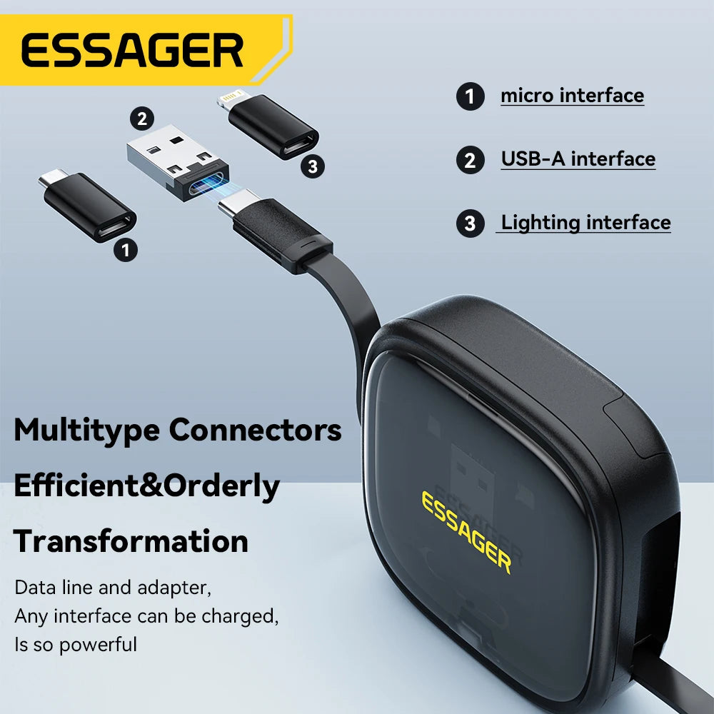 PD 60W Multifunctional USB Type-C Cable Set with Storage Box