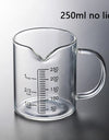 250/350/500/1000ml Glass Measuring Cup With Lid Heat-resistant With Scales Laboratory Beaker Handle Kitchen Measuring Mug