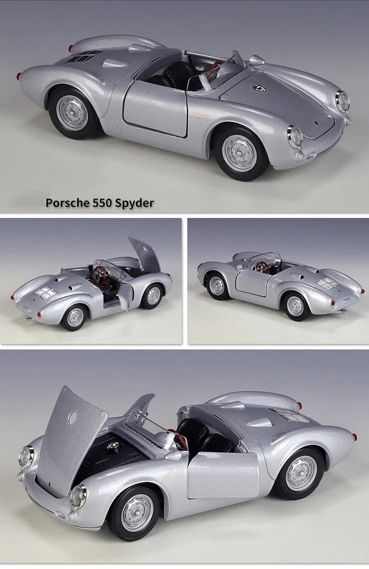 1 24 Scale Porsche 550 Spyder Diecast Model Car